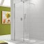 Mampara panel fijo Tutti 1 hoja fija + 1 puerta abatible plata brillo para ducha de Kassandra